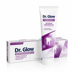 Dr. Glow frasco delante mostrando envase y beneficios visibles