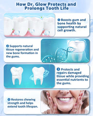 Dr. Glow textura de la pasta dental con hidroxiapatita para remineralizar