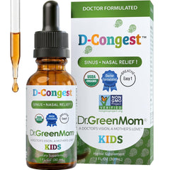 Dr. Green Mom envase frontal claro mostrando etiqueta orgánica y beneficios