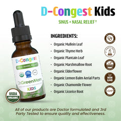 Dr. Green Mom etiqueta de ingredientes orgánicos mostrando transparencia