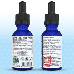 Dr. Green Mom etiqueta legible con certificaciones y lista de ingredientes