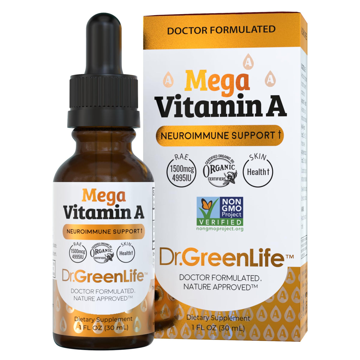 Dr. Green Mom frente del frasco mostrando tamaño y diseño, facilita identificar el producto