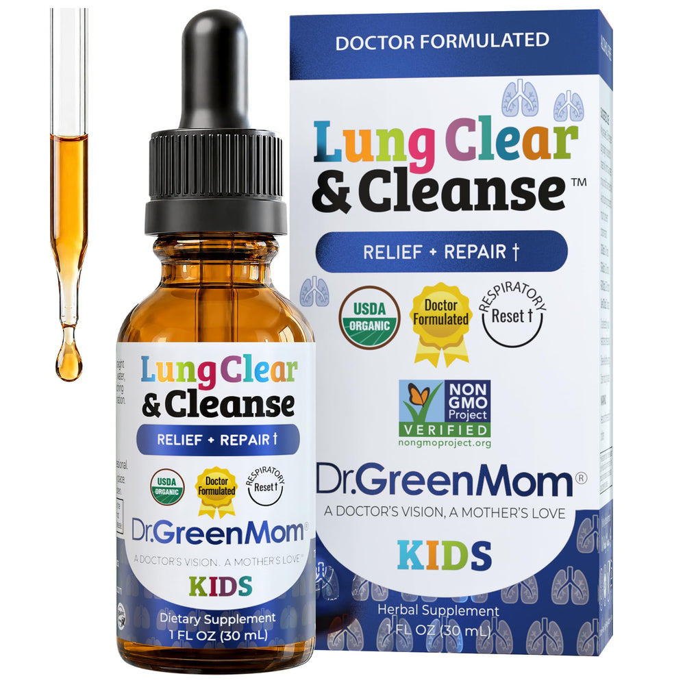 Dr Green Mom frente del envase mostrando botella y caja para tranquilidad