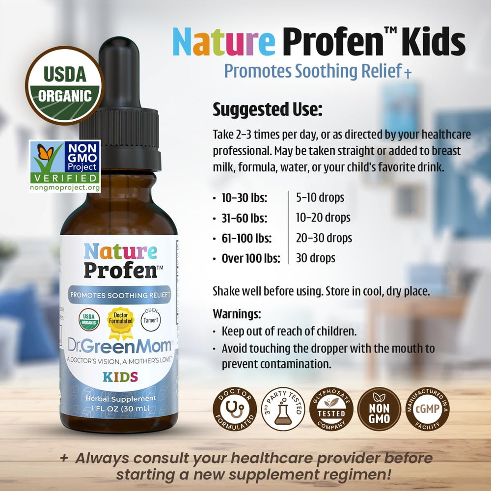 Etiqueta nutricional y lista de ingredientes de Nature Profen para transparencia