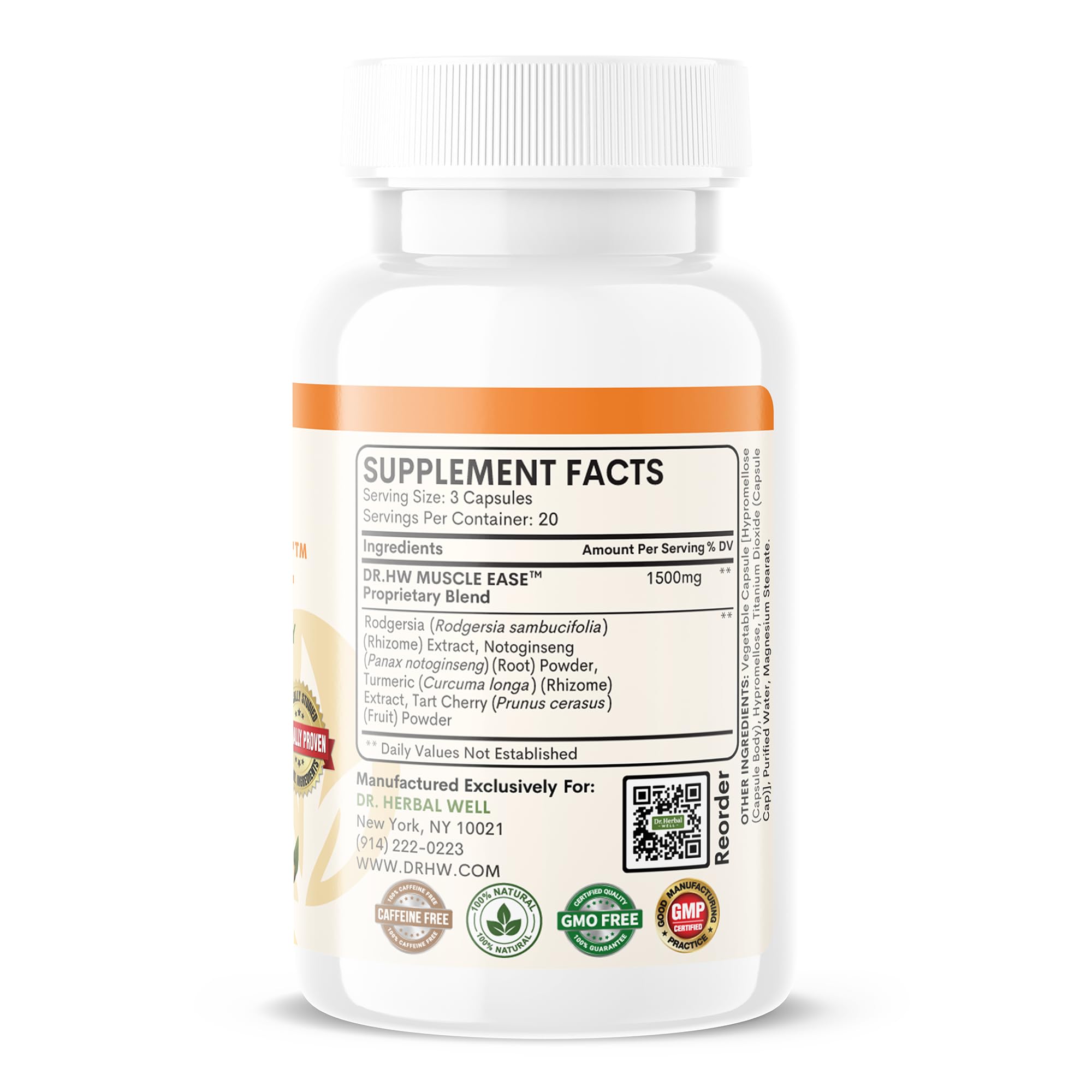 DR. HERBAL WELL cápsulas detalle de textura y fácil ingestión