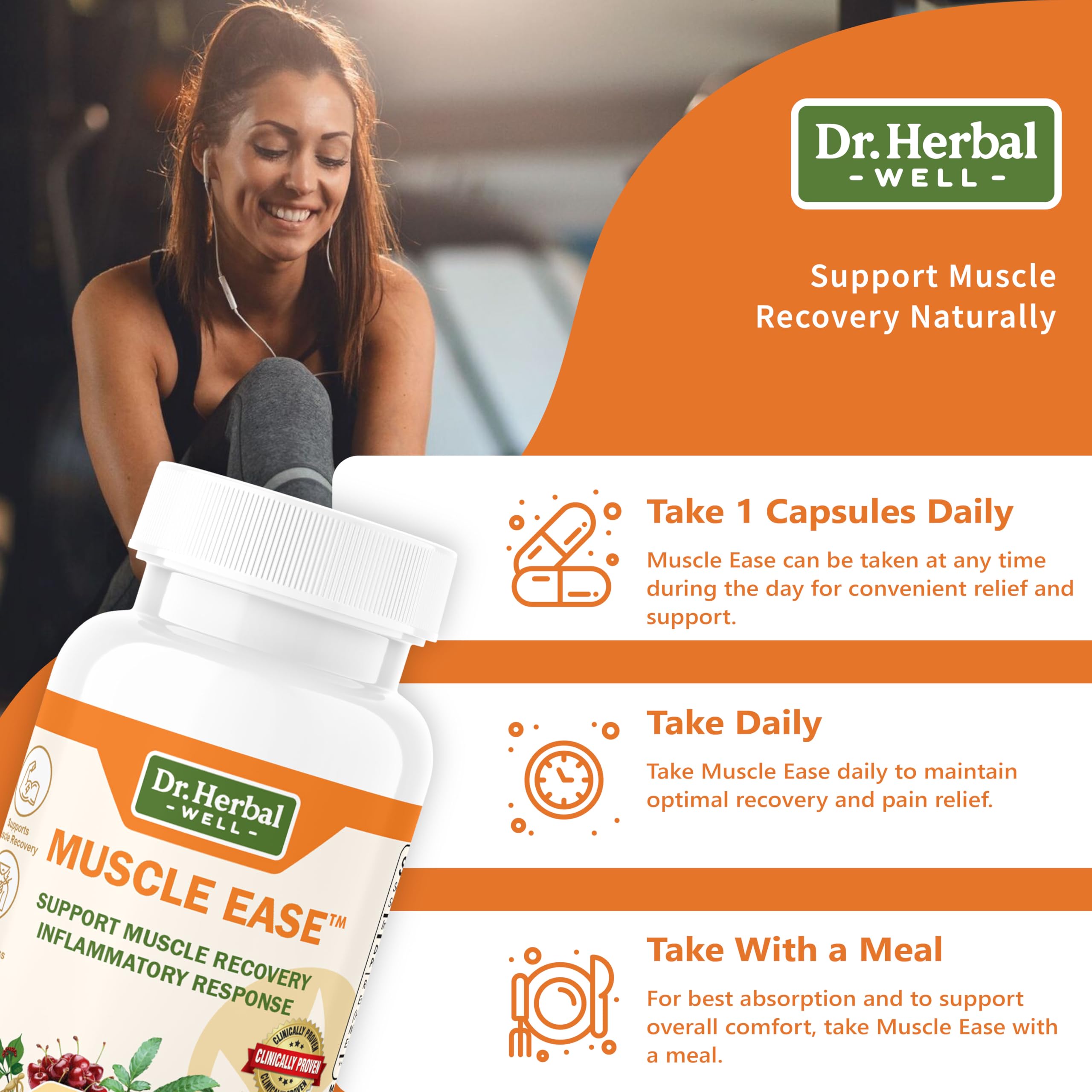 DR. HERBAL WELL etiqueta resaltando ingredientes herbales clave seguros