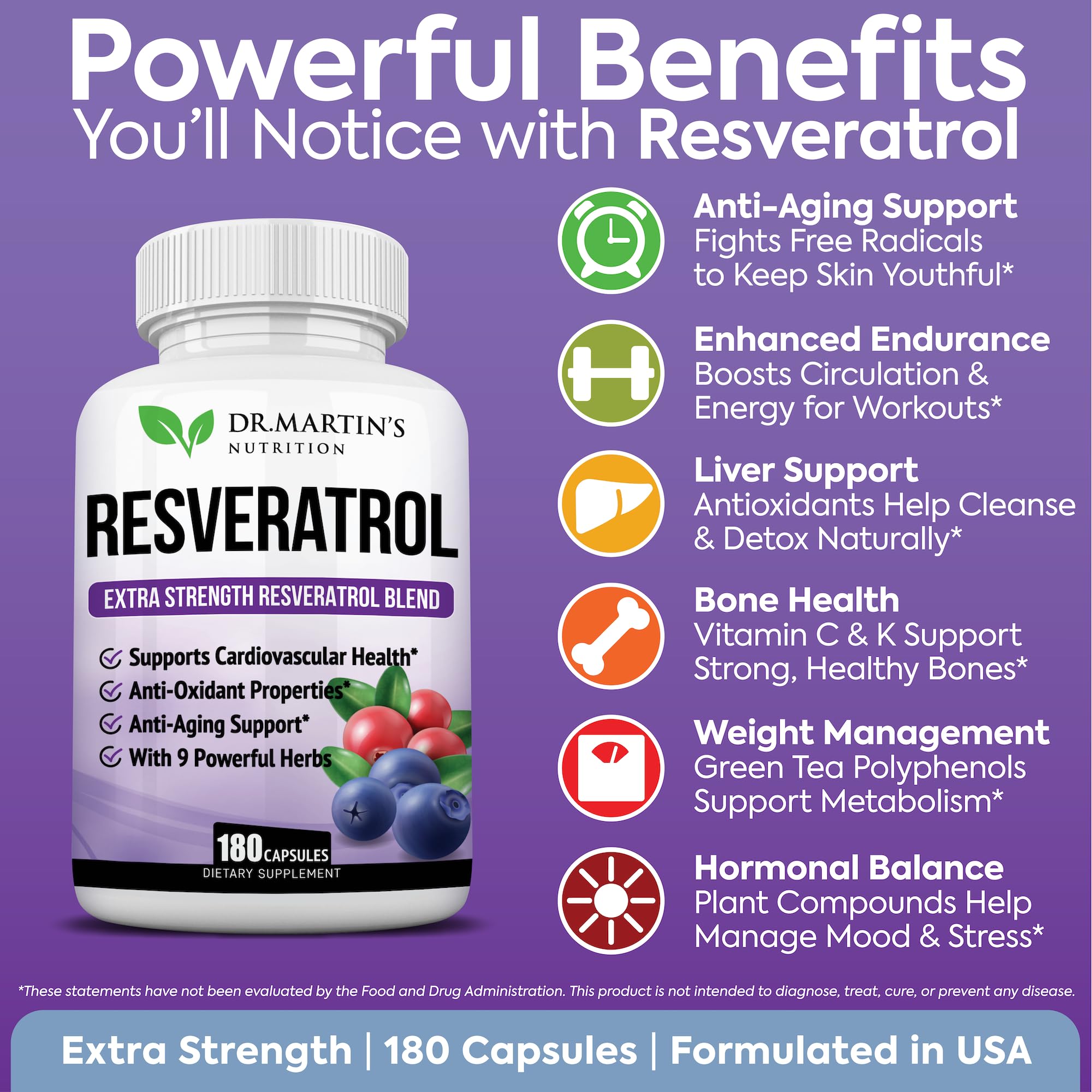 DR. MARTIN'S NUTRITION cápsulas apiladas que resaltan la conveniencia del envase