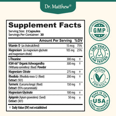 Dr. Matthew ingredientes clave Ashwagandha y Rhodiola para resistencia