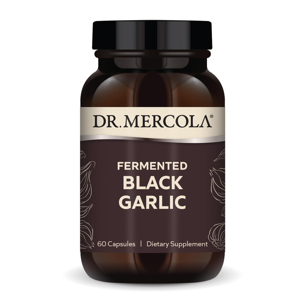 Dr. Mercola frasco frontal mostrando etiqueta y beneficios
