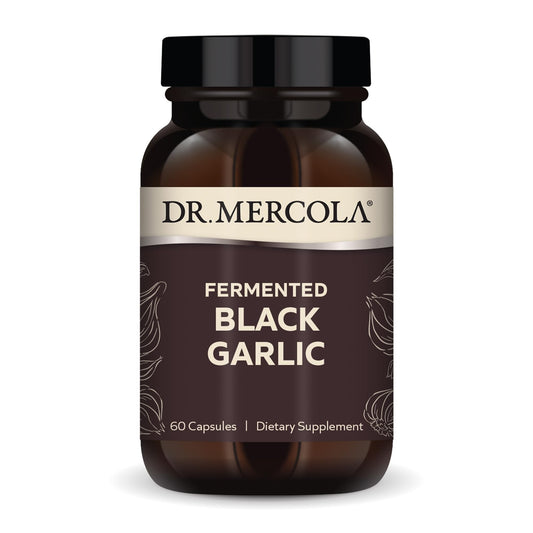 Dr. Mercola frasco frontal mostrando etiqueta y beneficios