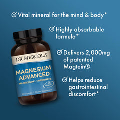Dr. Mercola envase en ambiente nocturno sugeriendo relajación