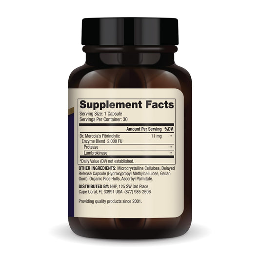 Dr. Mercola cápsula abierta mostrando la forma y protección entérica