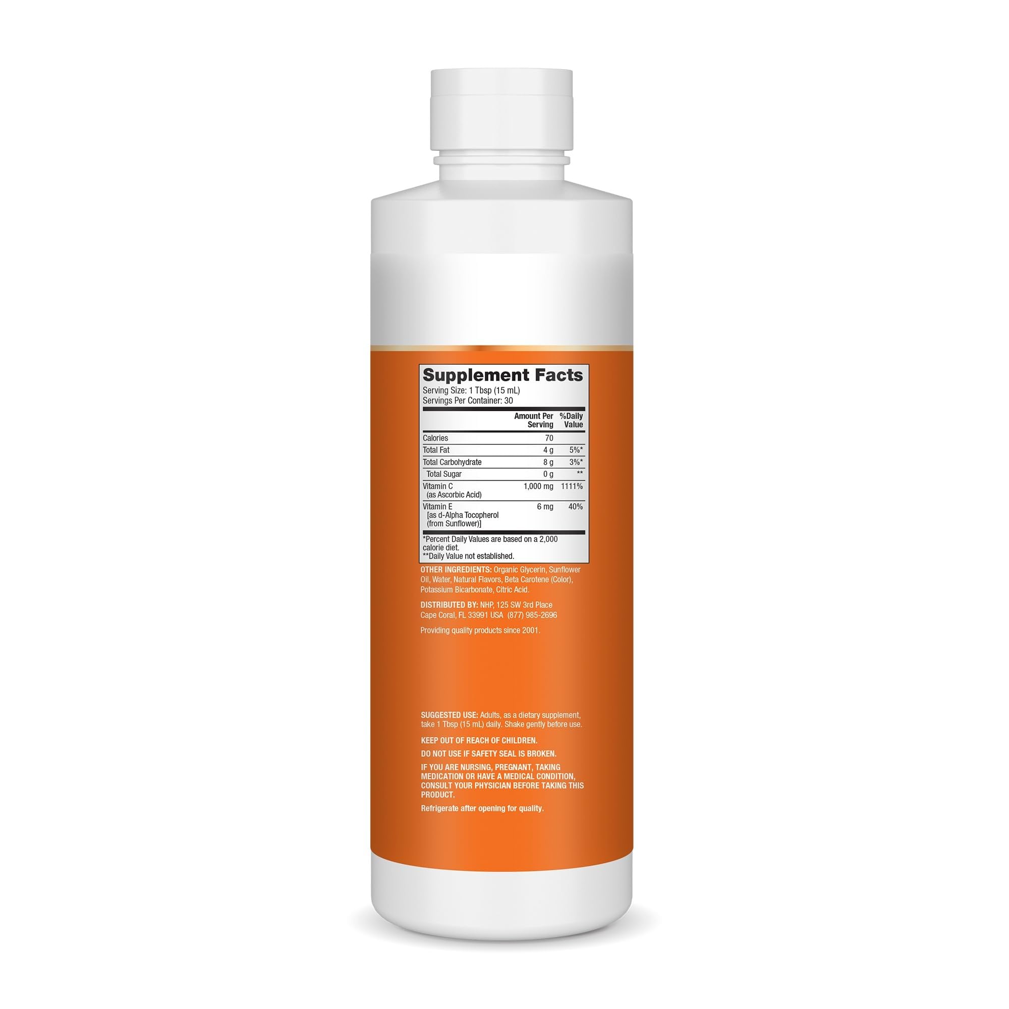 Dr. Mercola detalle del líquido cítrico mostrando textura y sabor agradable