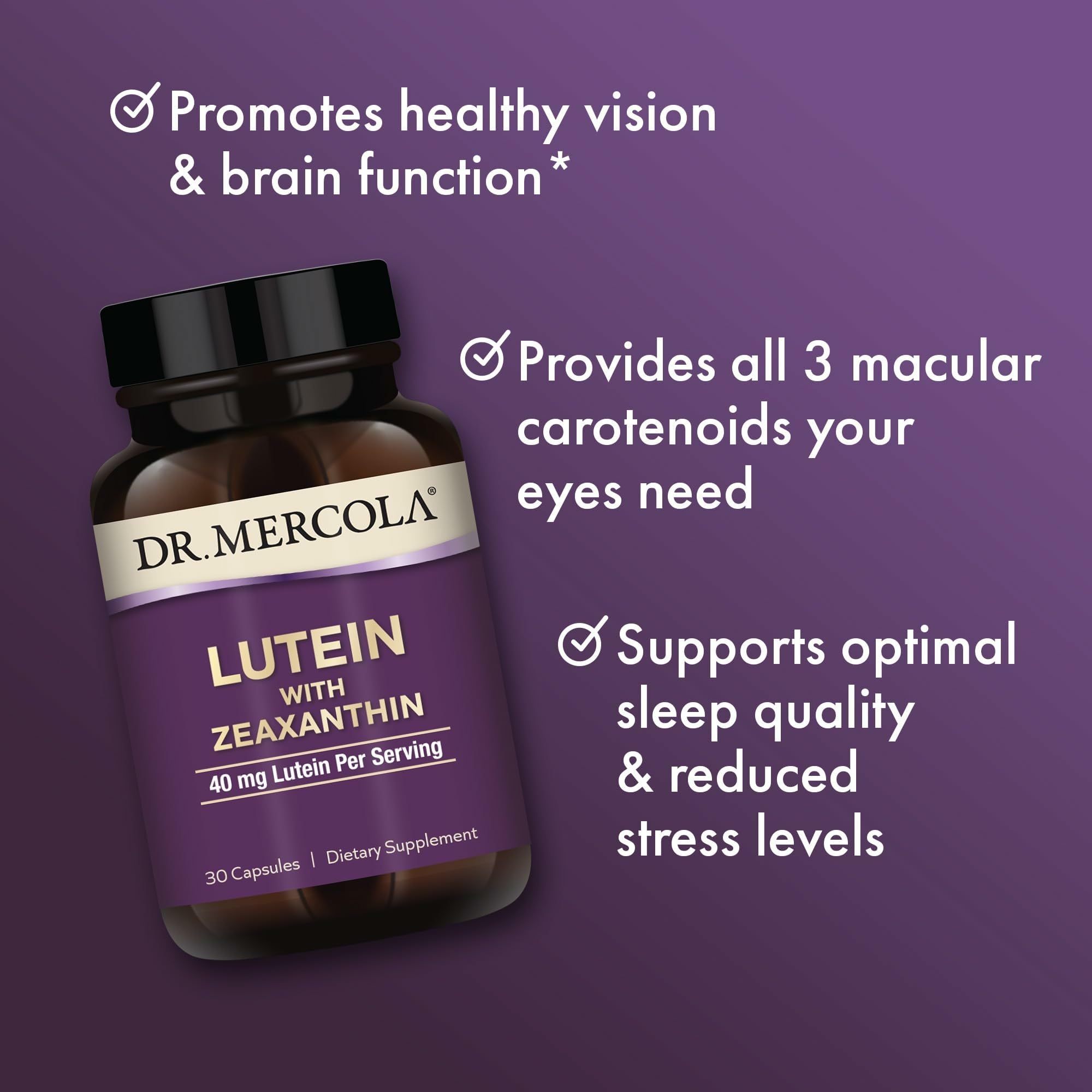 Dr. Mercola etiqueta con lista de ingredientes y certificaciones claras