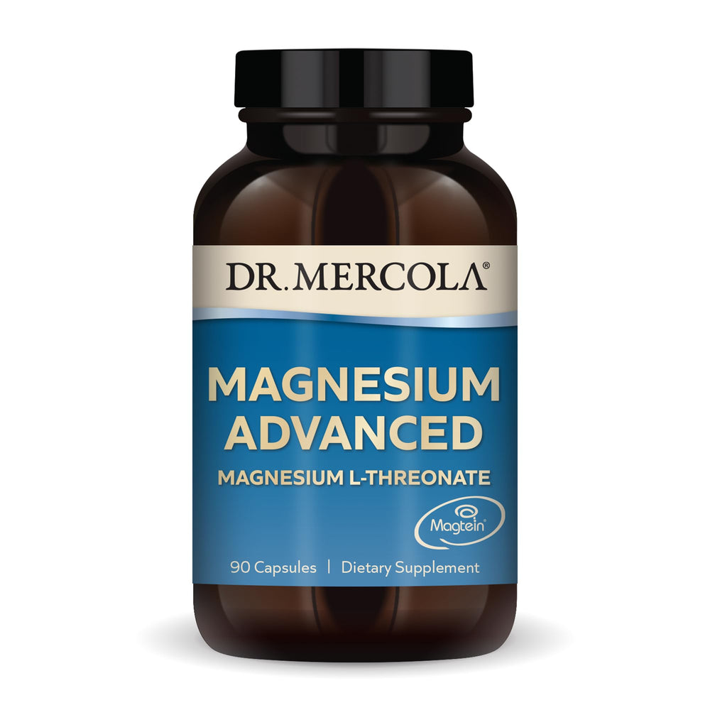 Dr. Mercola frasco delantero mostrando 90 cápsulas y etiqueta clara