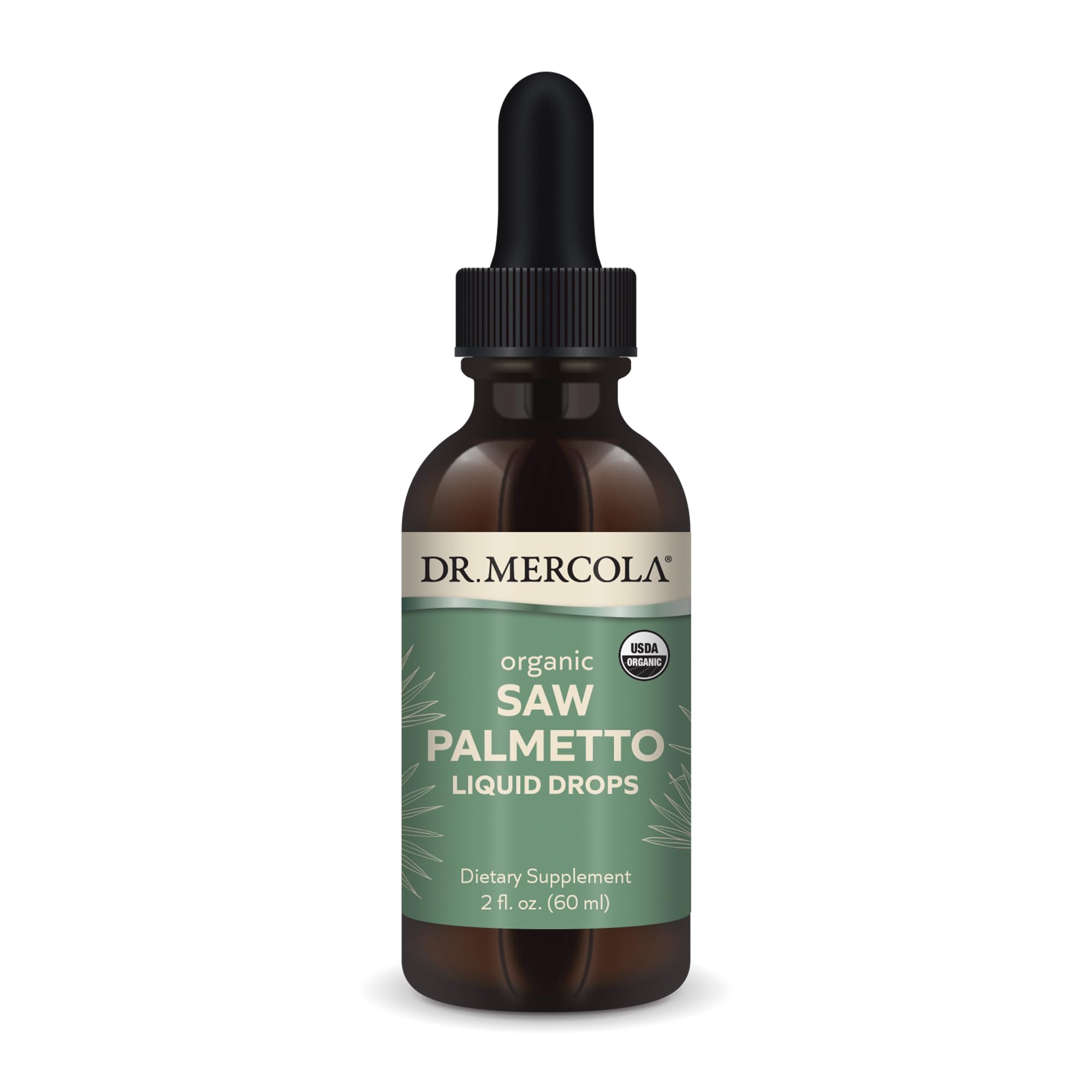 Dr. Mercola frasco frontal mostrando el envase orgánico y fácil dosificación