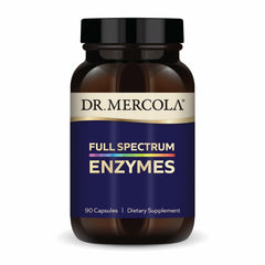 Dr. Mercola frasco frontal mostrando etiqueta y beneficio digestivo inmediato
