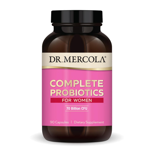 Dr. Mercola frente del envase mostrando etiqueta y beneficios visibles