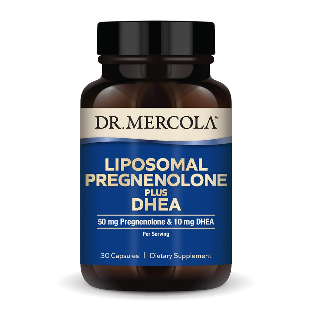 Dr. Mercola frente del producto mostrando envase y dosificación clara