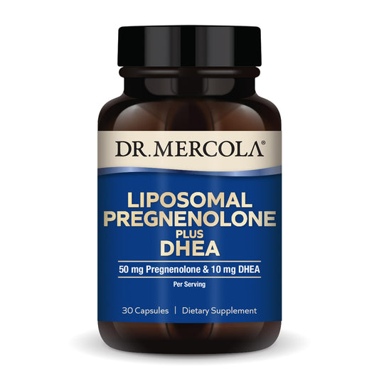 Dr. Mercola frente del producto mostrando envase y dosificación clara