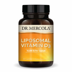 Dr. Mercola frontal del empaque mostrando beneficios y dosis