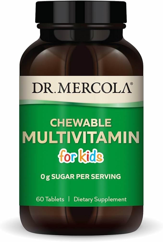 Dr. Mercola envase frontal que muestra ingredientes y beneficio nutricional
