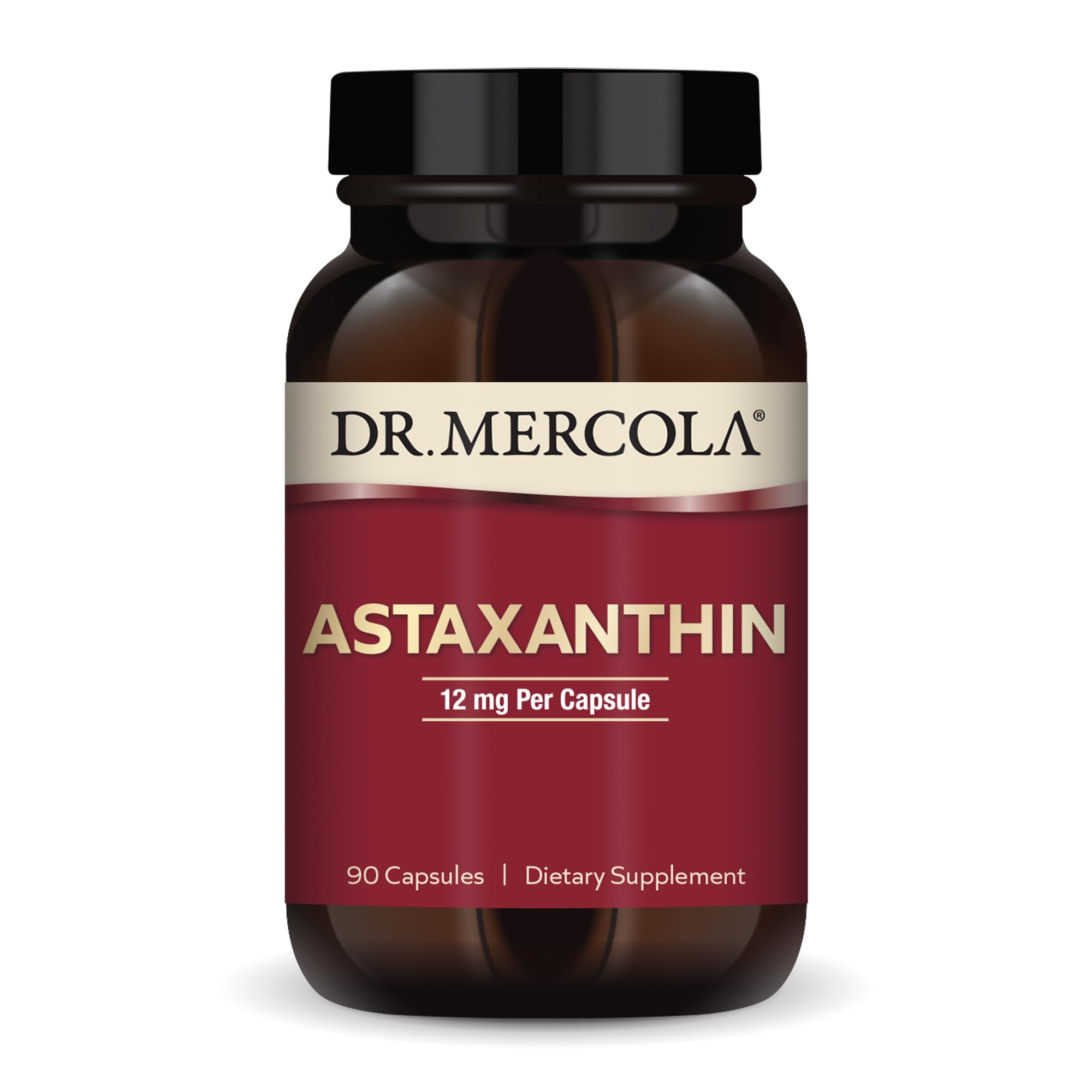 Dr. Mercola frontal del paquete mostrando cápsulas y beneficios
