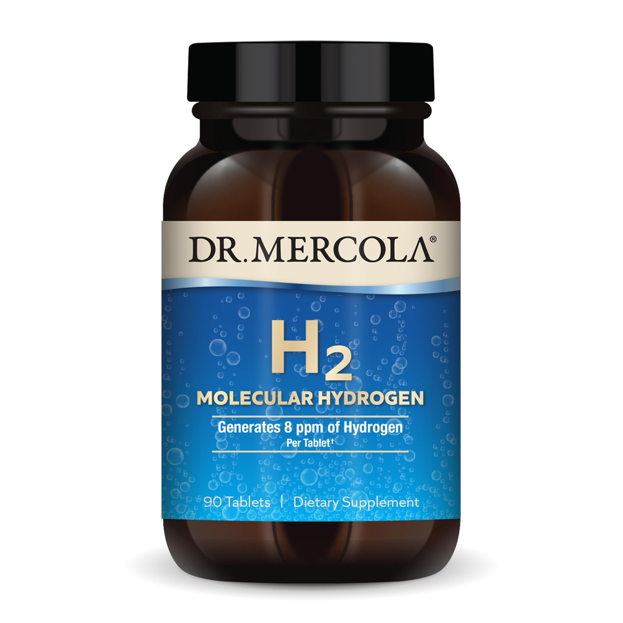 Dr. Mercola envase frontal que muestra 90 porciones y uso práctico