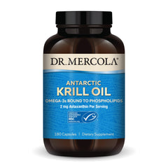 Dr. Mercola frasco frontal mostrando 180 cápsulas y etiqueta clara