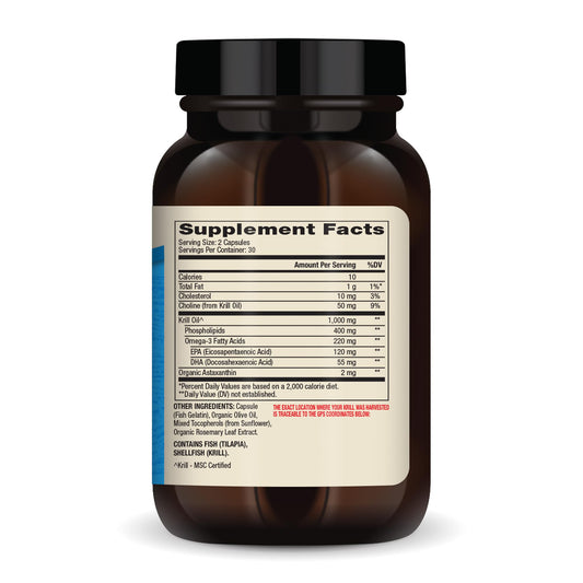 Dr. Mercola cápsulas de kril en mano que facilitan la toma y conveniencia diaria