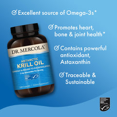 Dr. Mercola frasco abierto con cápsulas listas para consumo