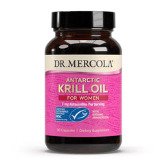 Dr. Mercola envase frontal del producto mostrando etiqueta y beneficios