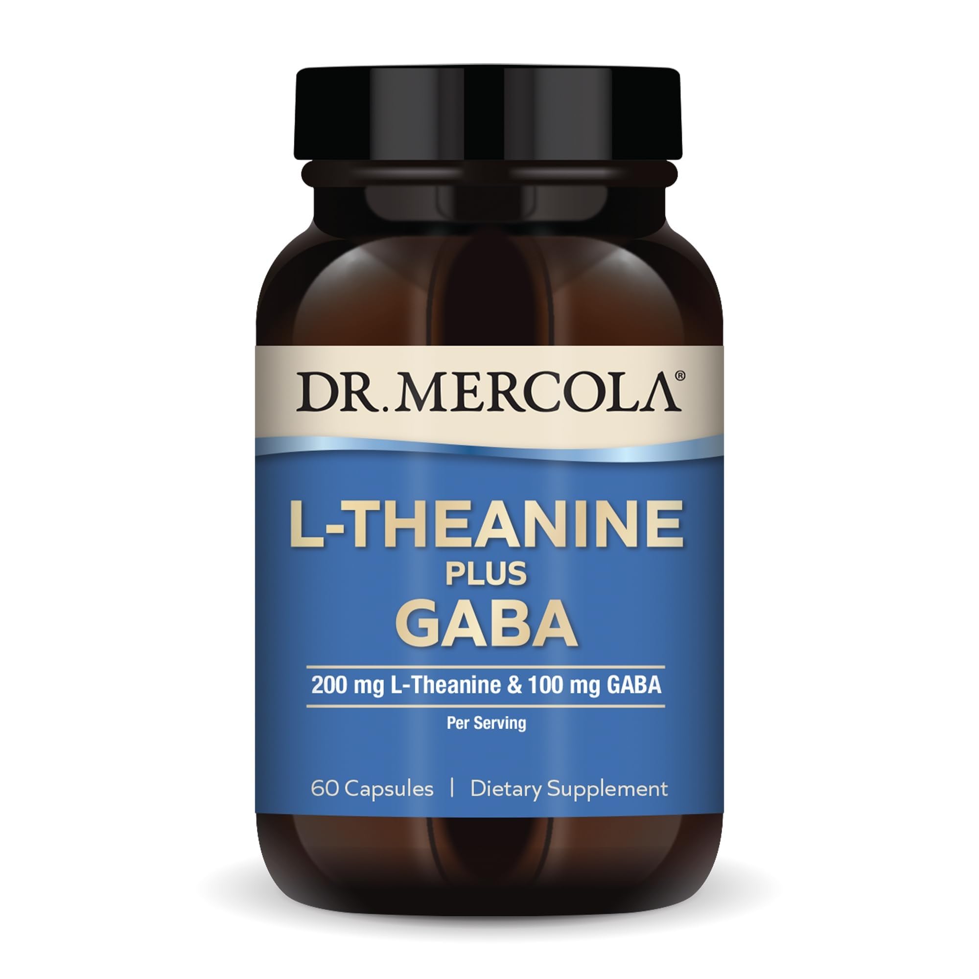 Dr. Mercola frasco frontal mostrando etiqueta clara y confianza