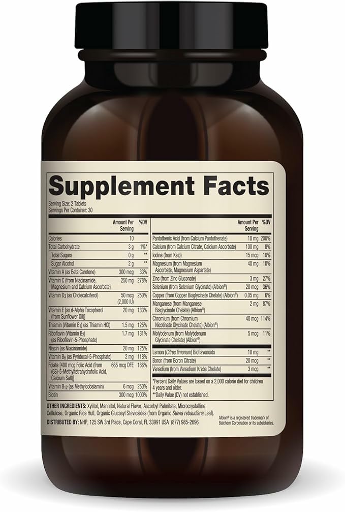 Dr. Mercola tabletas masticables en pila, fácil aceptación por niños