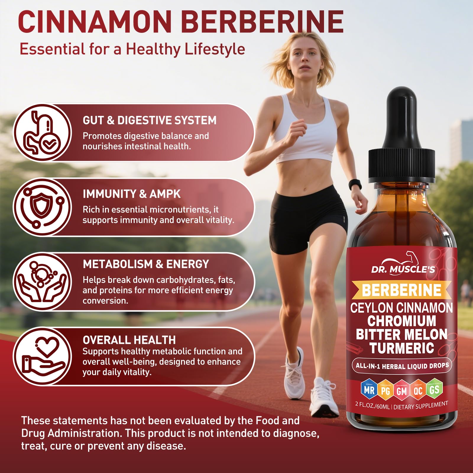 DR. MUSCLE'S moringa y cúrcuma representando ingredientes naturales activos