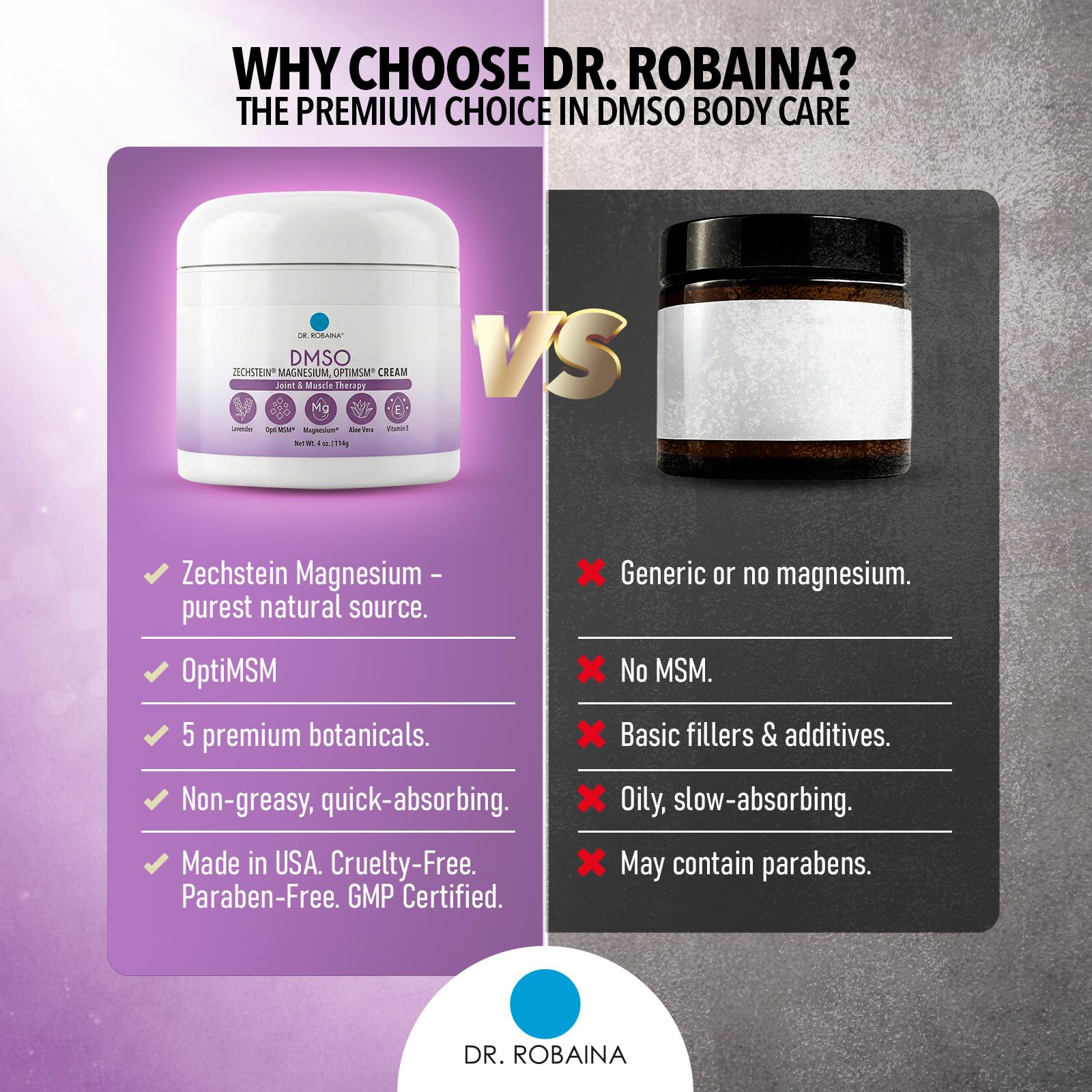 Dr. Robaina crema lavanda en ambiente de baño que sugiere uso diario relajante