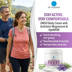 Dr. Robaina crema lavanda textura cremosa en primer plano que muestra absorción rápida
