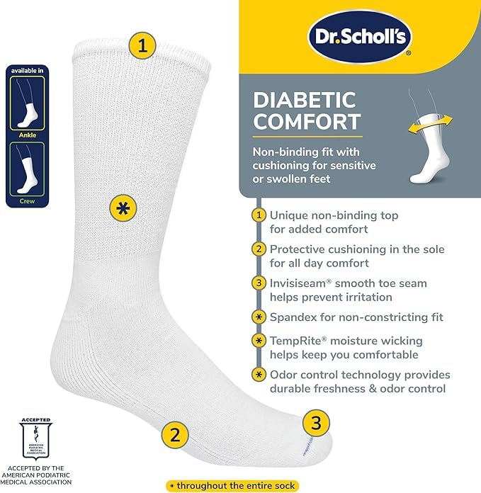 Dr. Scholl's comparación de tamaño con mano para ver longitud y grosor