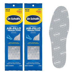 Dr. Scholl's empaque frontal mostrando pack doble y beneficio confort