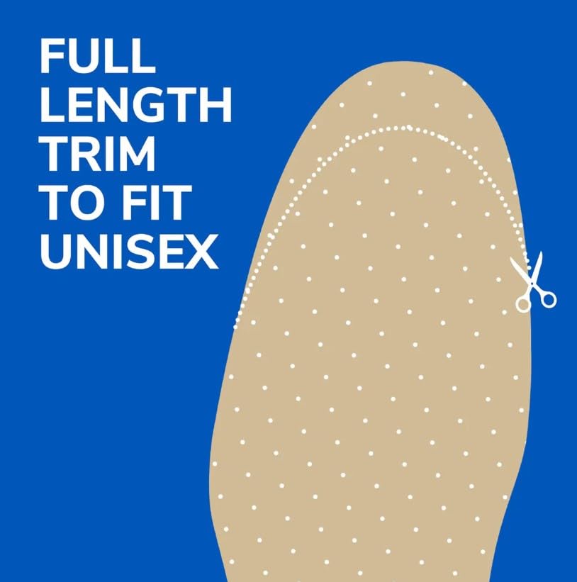 Dr. Scholl's plantilla siendo recortada para un ajuste personalizado
