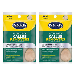 Dr. Scholl's vista frontal del paquete, protección visible