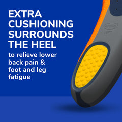 Dr. Scholl's comparación de tamaño con zapato para referencia