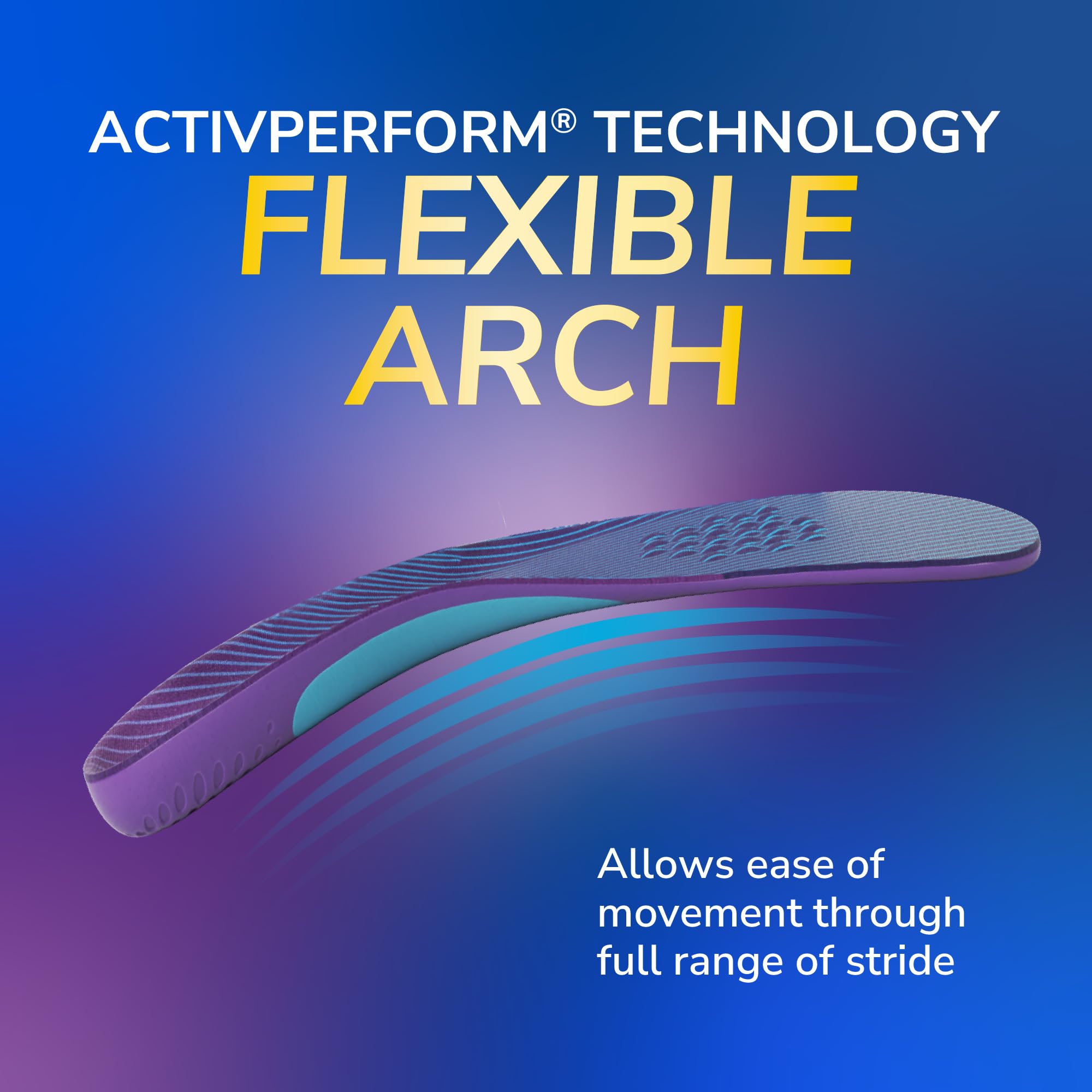 Dr. Scholl's detalle del soporte de arco flexible para alivio y confort