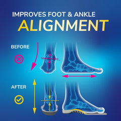 Dr. Scholl’s primer plano del arco contorneado que mejora la alineación