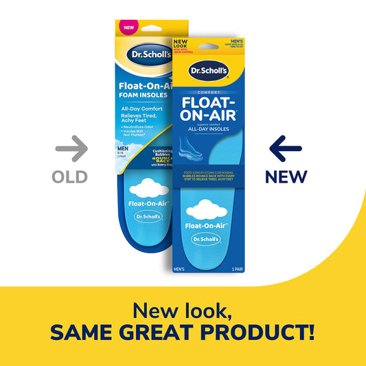Dr. Scholl's primer plano de burbujas de espuma que rebota y amortigua