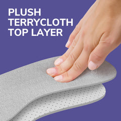 Dr. Scholl's plantilla colocada dentro de zapatilla slip-on para mayor frescura