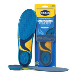 Dr. Scholl’s vista frontal del empaque mostrando beneficio de amortiguación
