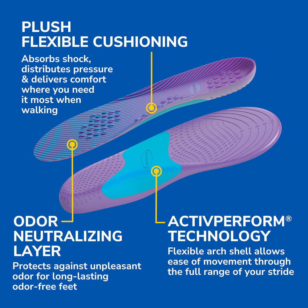 Dr. Scholl's plantilla con líneas de recorte que facilitan ajustar la talla