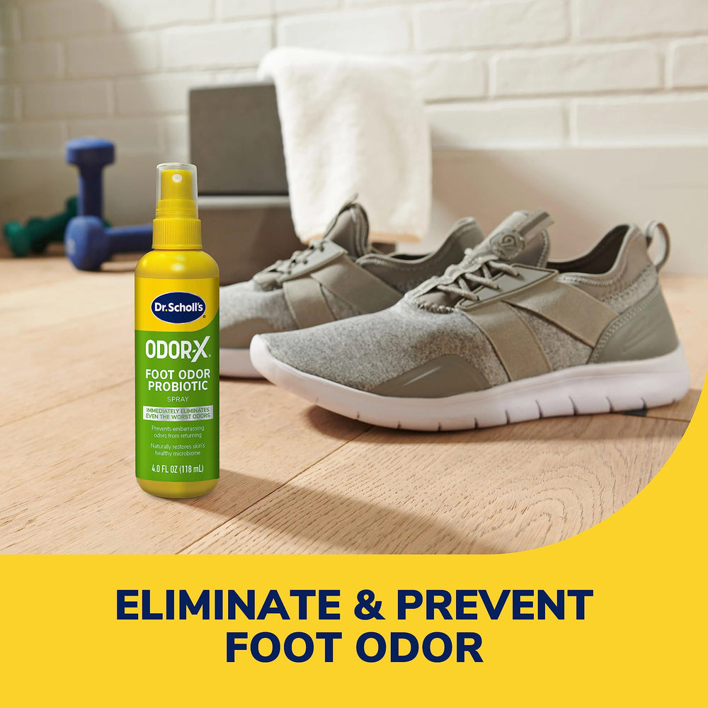 Dr. Scholl's textura del spray visible y ligera que se absorbe sin residuos
