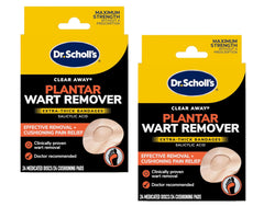 Dr. Scholl's vista frontal del empaque mostrando contenidos y beneficios
